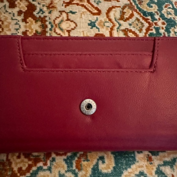 NWOT: Nordstrom Large Red Leather Multi-Compartment Wallet - Picture 8 of 8